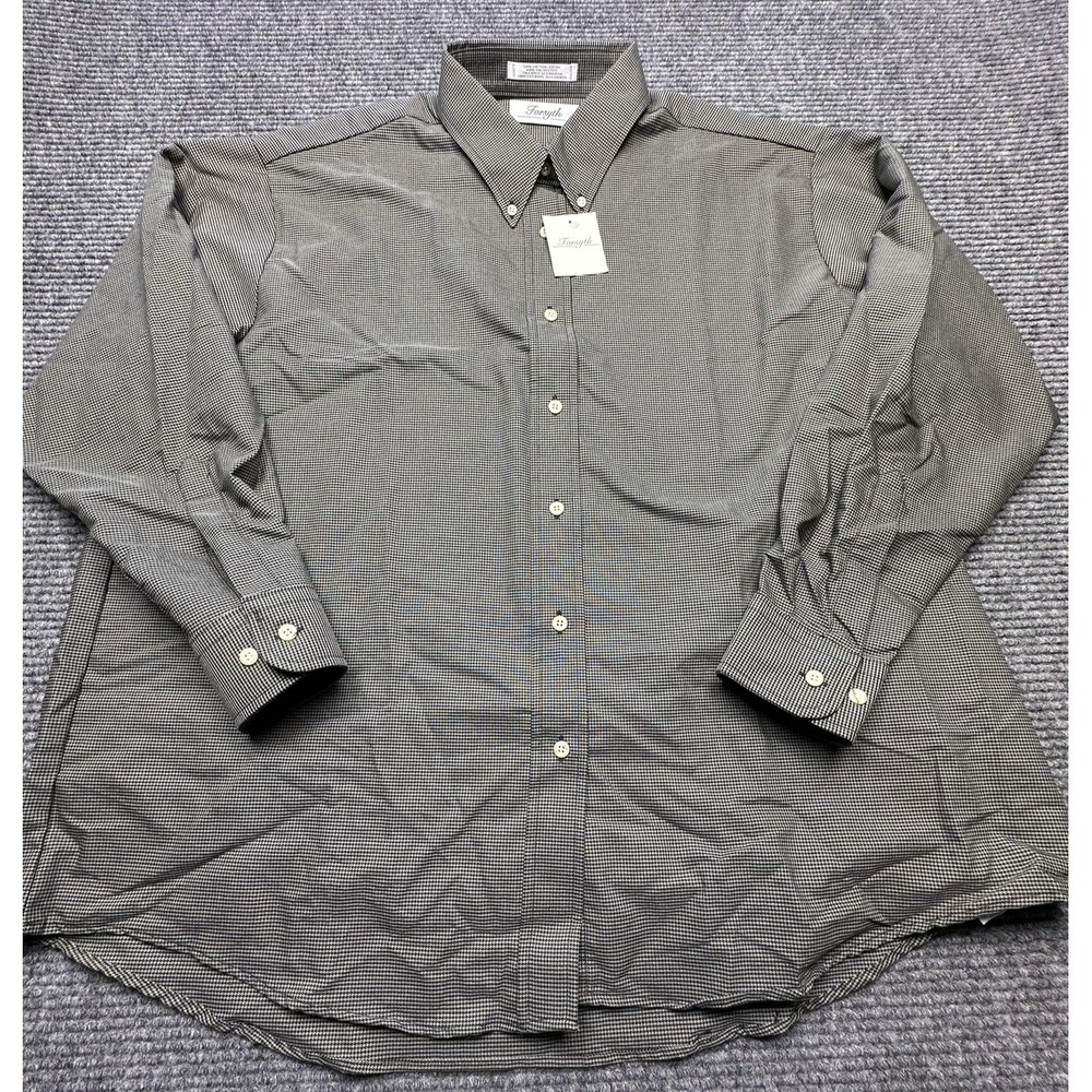 Forsyth Shirt Mens 2XL Gray Black Microcheck Button Down Long Sleeve Canada